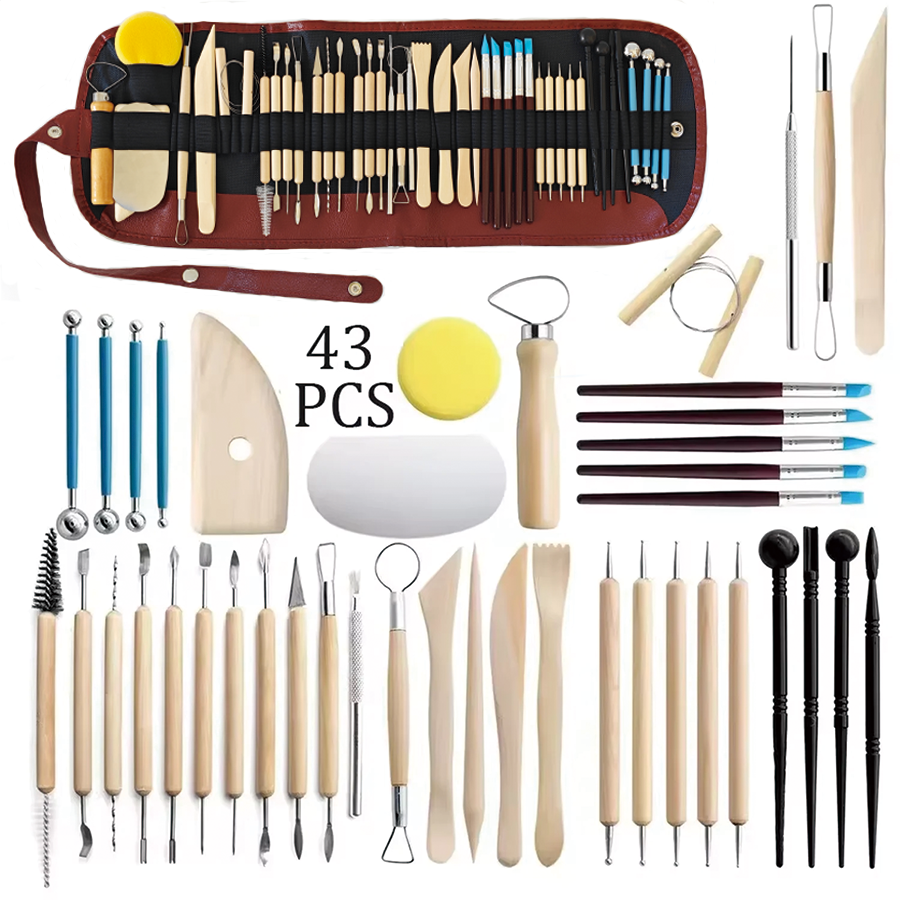 Chisel Set Wood - Pottery Clay Sculpting Tools Kit 8-61