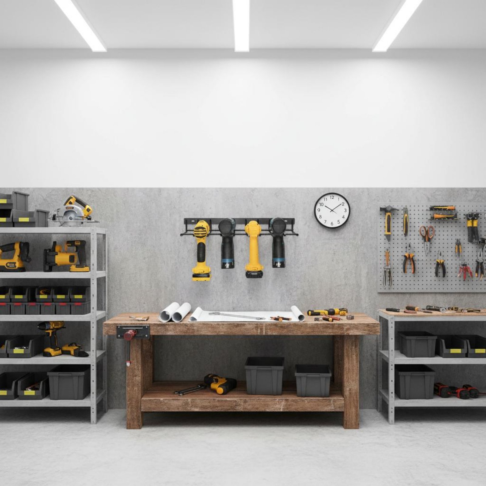 Wall Mount Drill Holder Easy I - Workshop With Tools บทวิจารณ์และราคา
