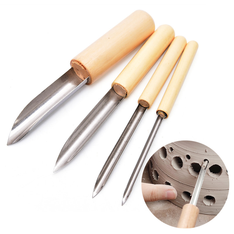 Pottery Tool Puncher 4 Pieces/ - Chisel Set Wood บทวิจารณ์และราคา