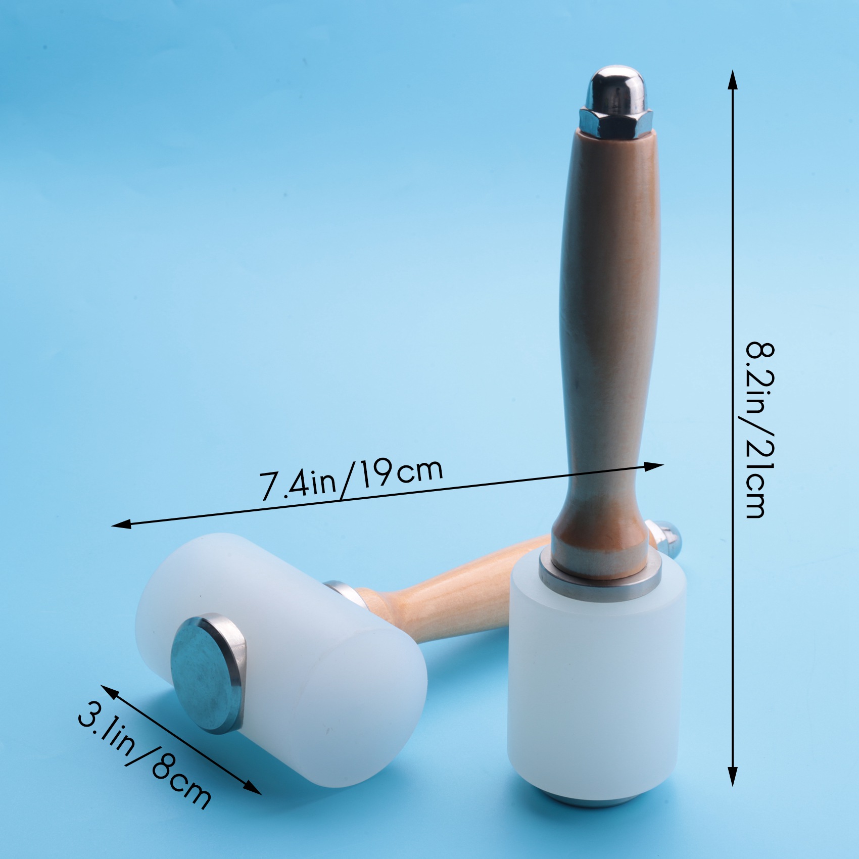A98E-2 Pcs Leather Carving Ham - Mallet Wood Carving บทวิจารณ์และราคา