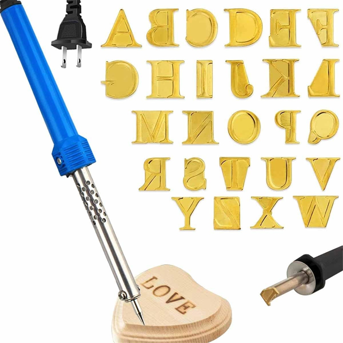 New Wood Burner with Letters S - Chisel Set Wood บทวิจารณ์และราคา
