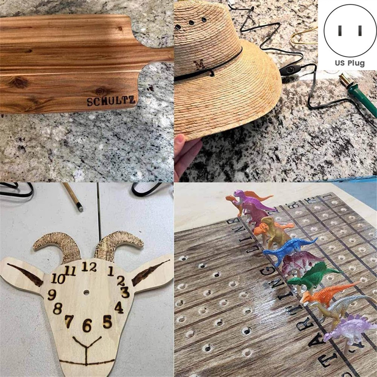 New Wood Burner with Letters S - Chisel Set Wood บทวิจารณ์และราคา