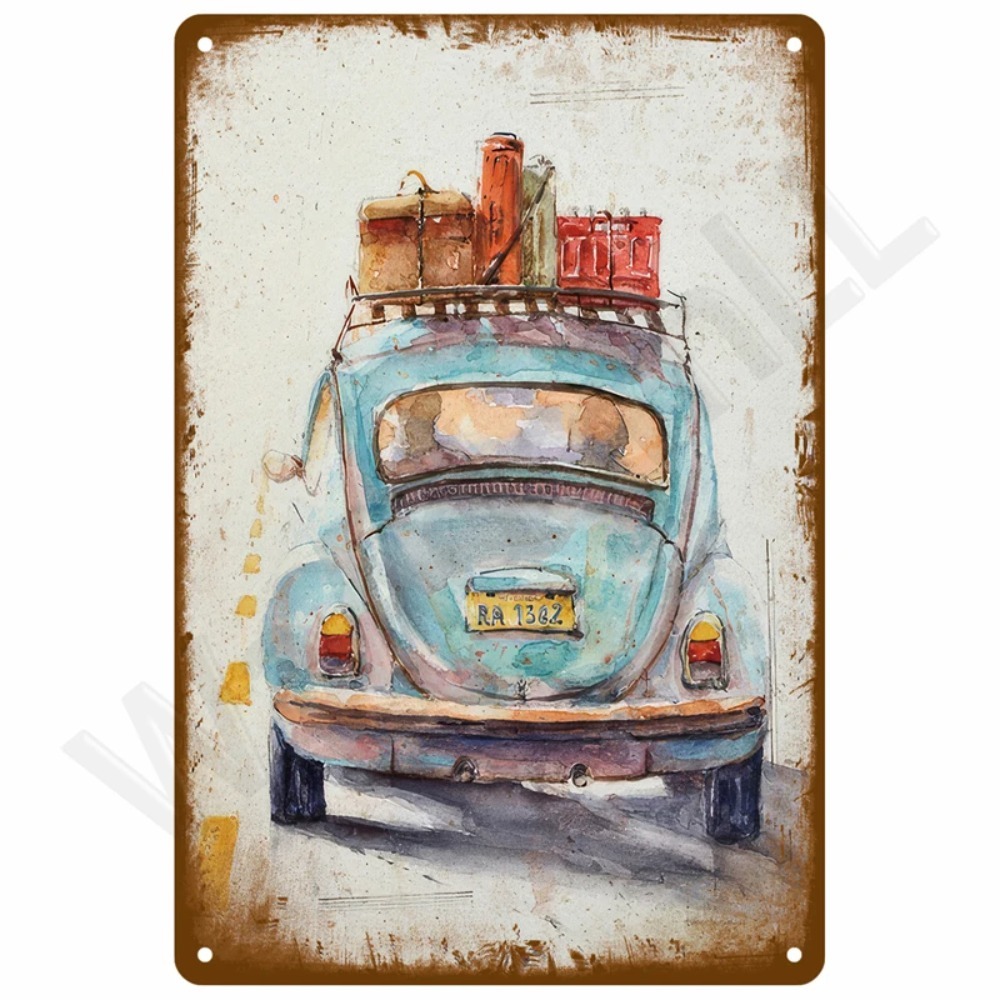 Vintage Retro Tin Signs Set -  - Tools For Motorcycle Workshop บทวิจารณ์และราคา