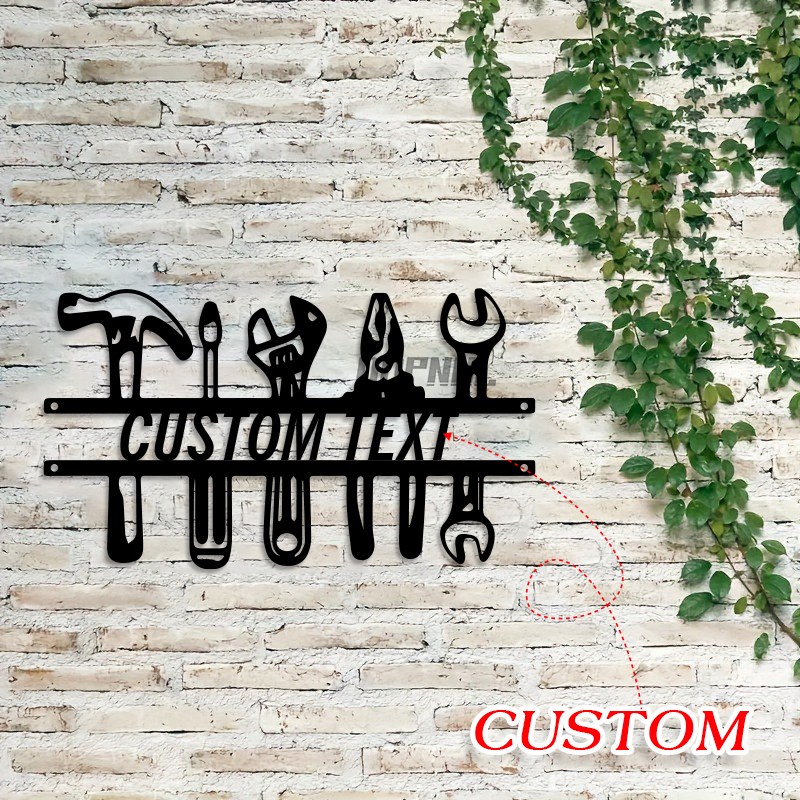 DIY Industrial Style Iron Wall - Workshop Tools And Names บทวิจารณ์และราคา