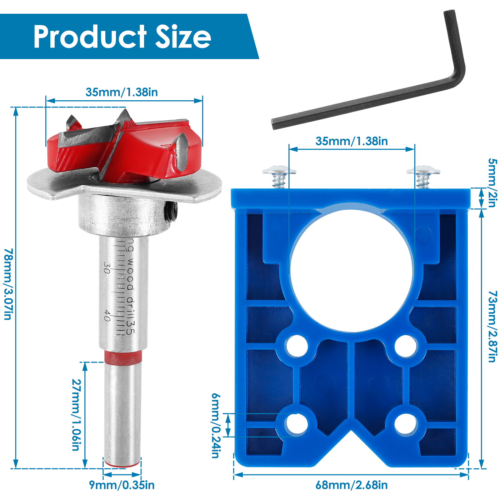 35mm Hinge Boring Bit Hole Jig - Pocket Hole Jig บทวิจารณ์และราคา
