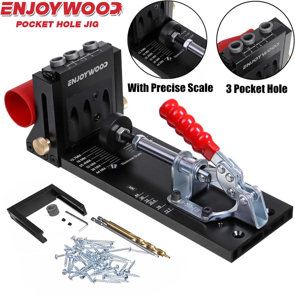ENJOYWOOD XK4 Woodworking Incl - Pocket Hole Jig บทวิจารณ์และราคา