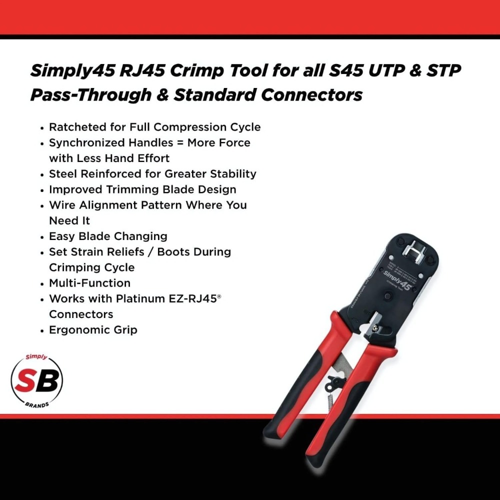Pass-Through RJ45 Crimp Tool f - Tools & Workshop Equipment บทวิจารณ์และราคา