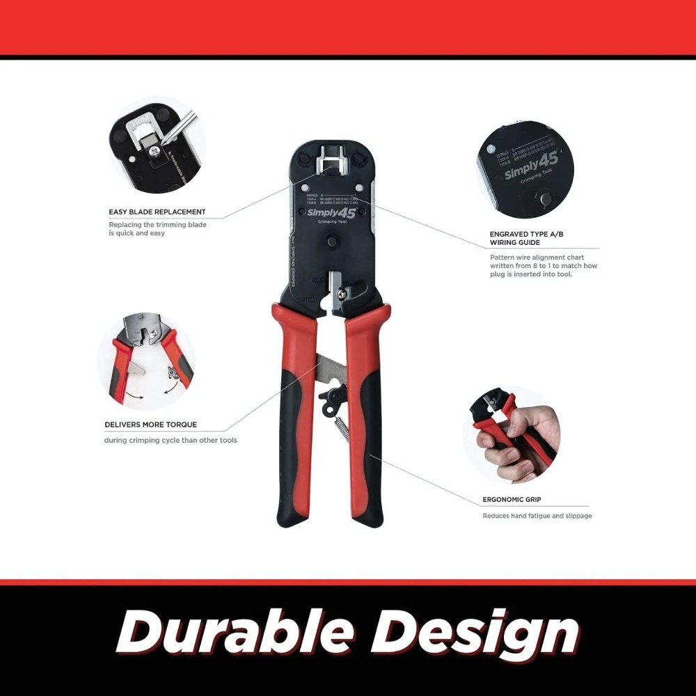 Pass-Through RJ45 Crimp Tool f - Tools & Workshop Equipment บทวิจารณ์และราคา