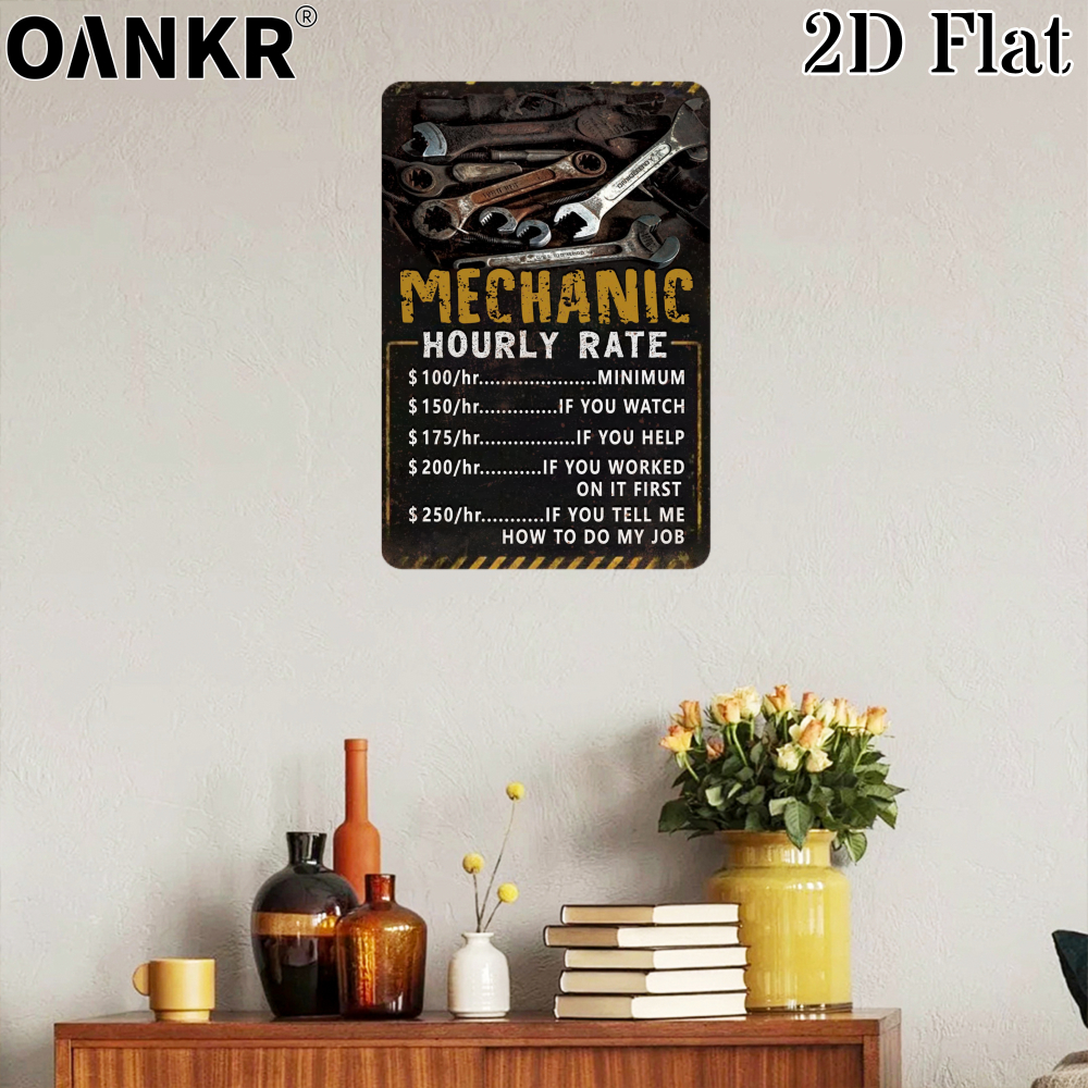 Vintage Garage Metal Tin Sign, - Workshop Tools Hours บทวิจารณ์และราคา