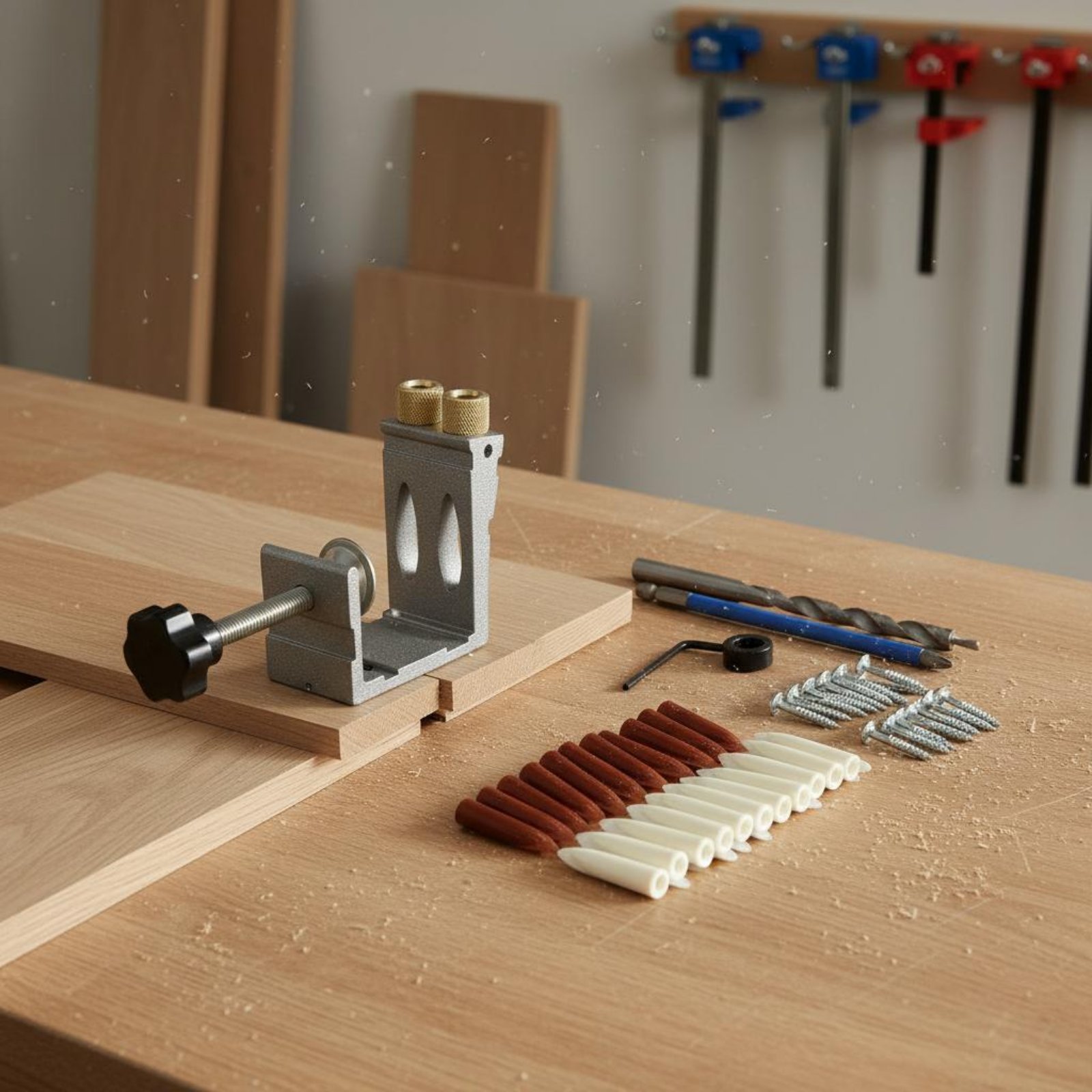 47 Pieces Angled Hole Drilling - Pocket Hole Jig บทวิจารณ์และราคา