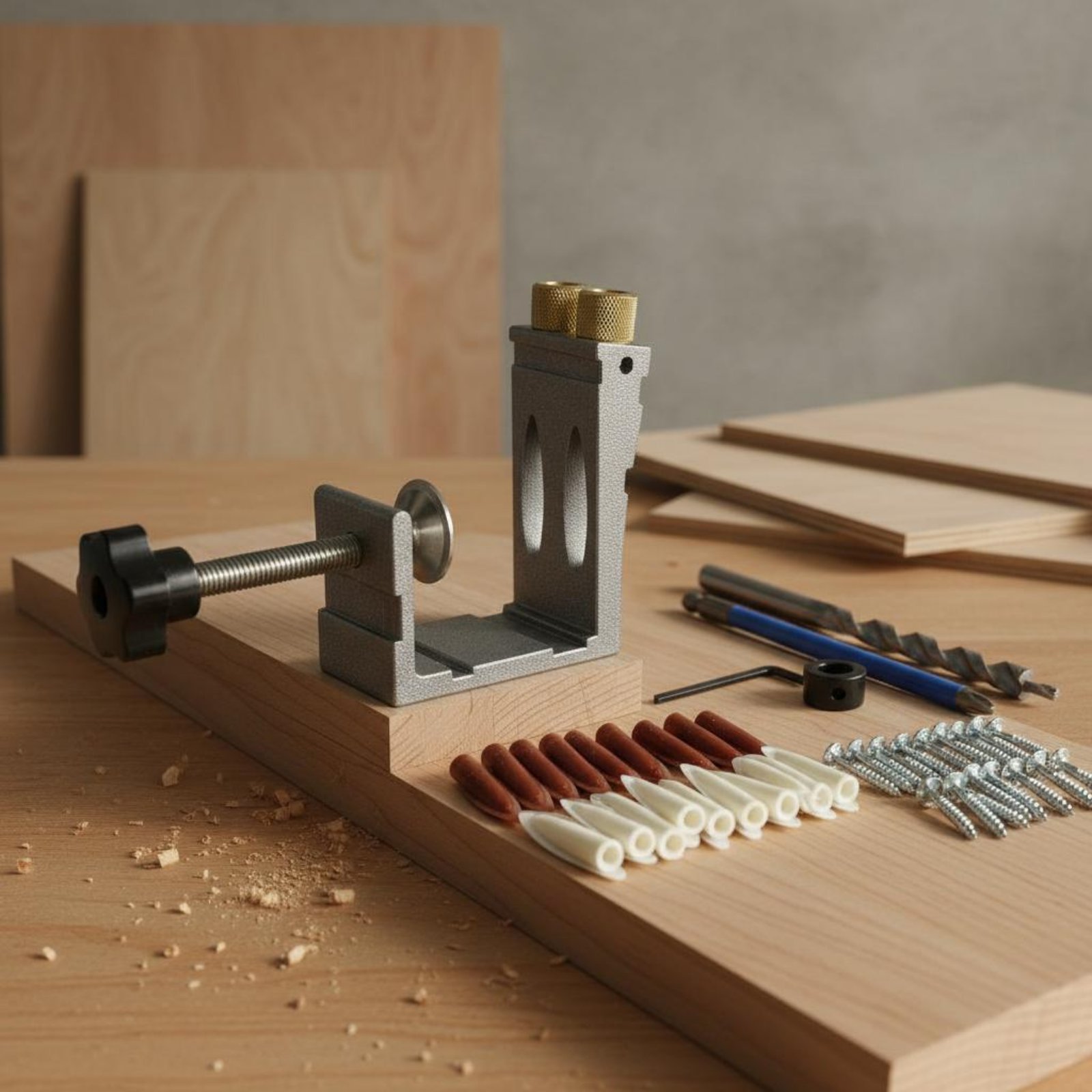 47 Pieces Angled Hole Drilling - Pocket Hole Jig บทวิจารณ์และราคา