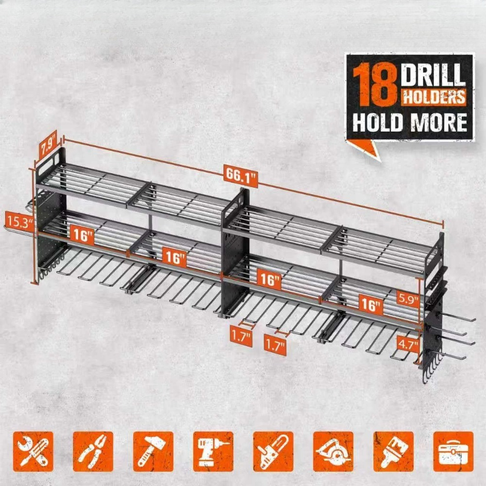 Large Wall Mount Tool Organize - Workshop Tools Wall บทวิจารณ์และราคา