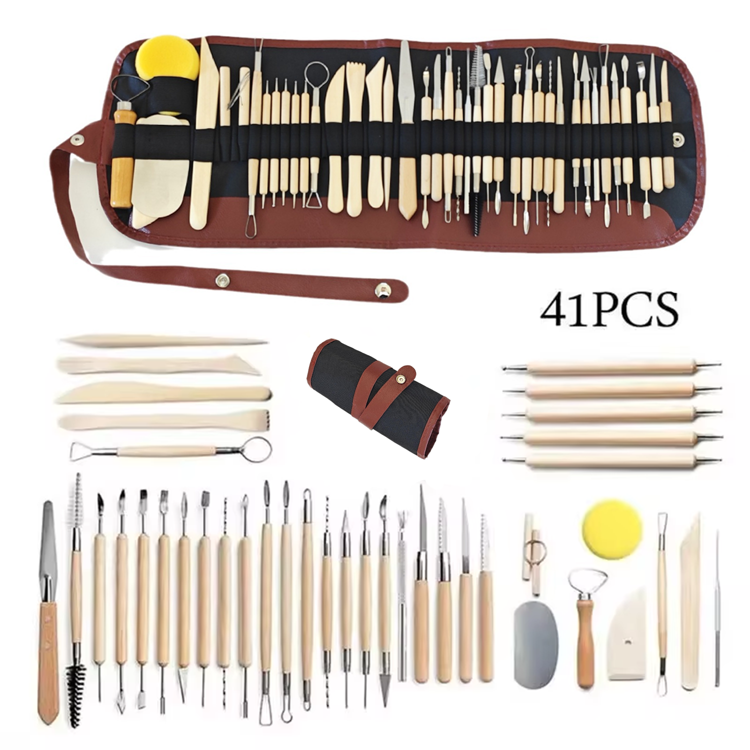 Pottery Clay Sculpting Tools K - Chisel Set Wood บทวิจารณ์และราคา