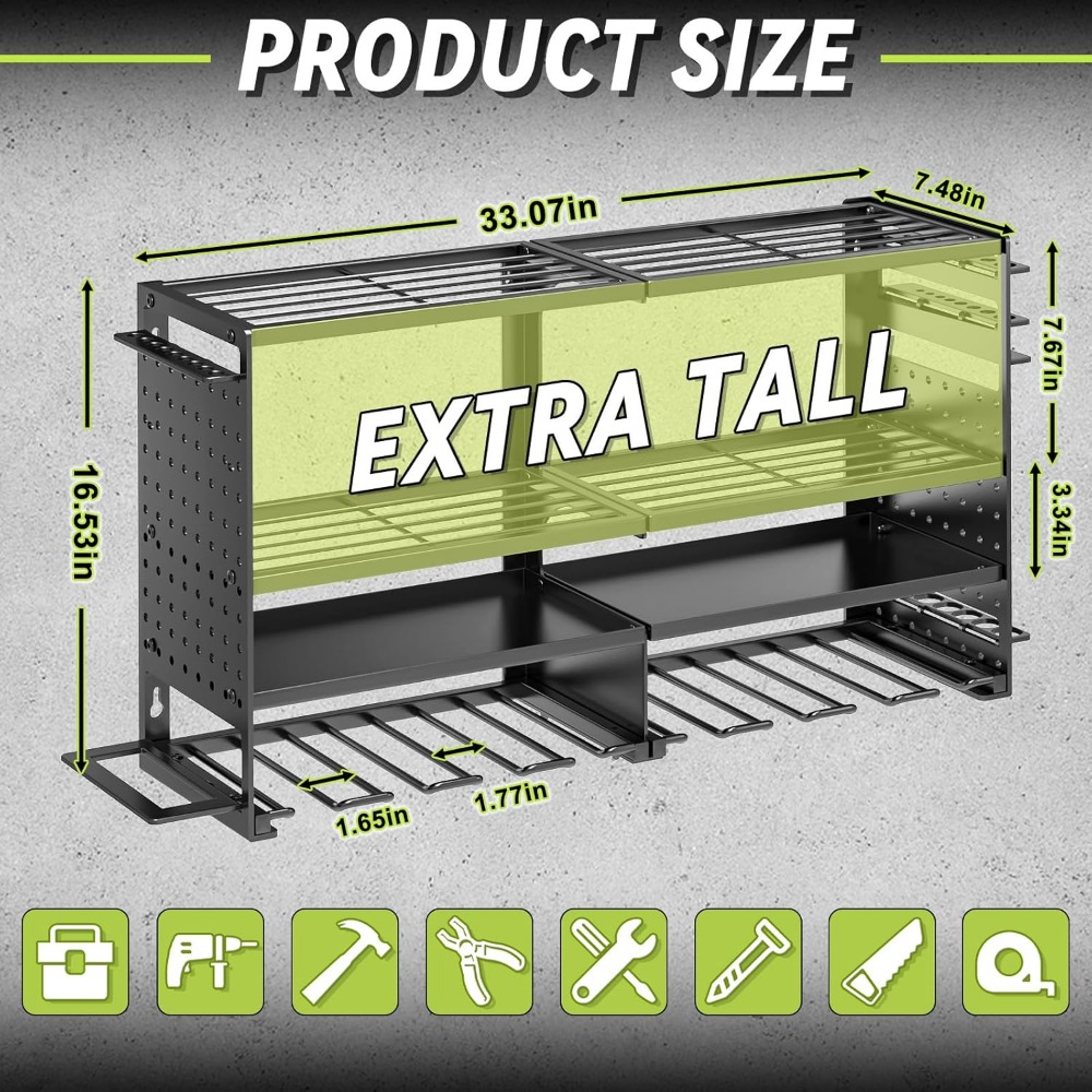 Heavy Duty 4 Tier 8 Slot Wall  - Workshop Tools Wall บทวิจารณ์และราคา