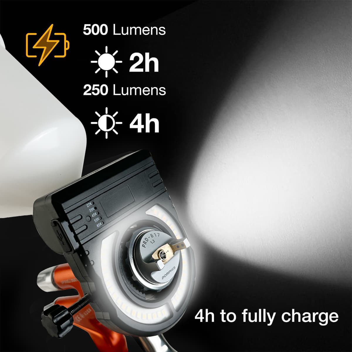 PORPHIS Car Spray Gun Lighting - Workshop Tools Hours บทวิจารณ์และราคา