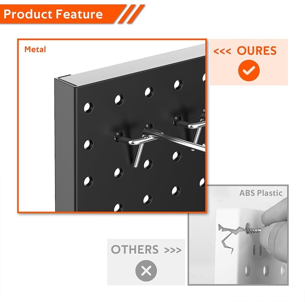 2/4 Pack Metal Pegboard Wall P - Workshop Tools Wall บทวิจารณ์และราคา