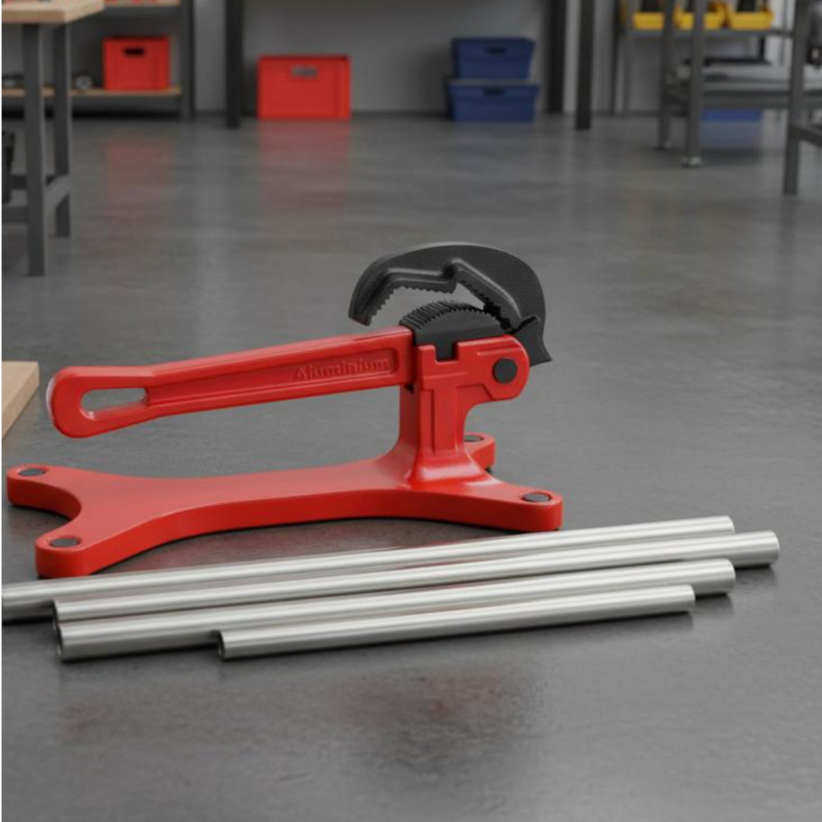 Yoke Pipe Vise Sturdy-Duty Por - Workshop With Tools บทวิจารณ์และราคา