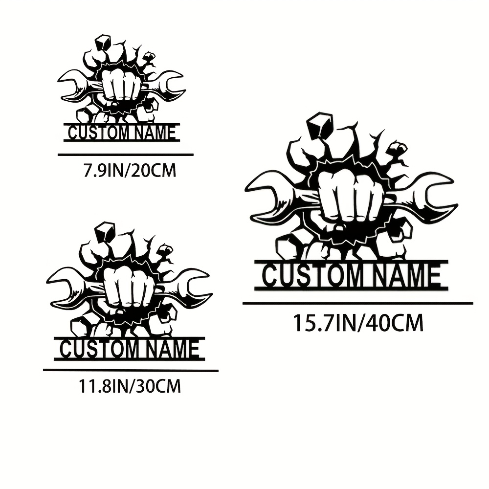 Custom Metal Workshop Wall Sig - Workshop Tools And Names บทวิจารณ์และราคา