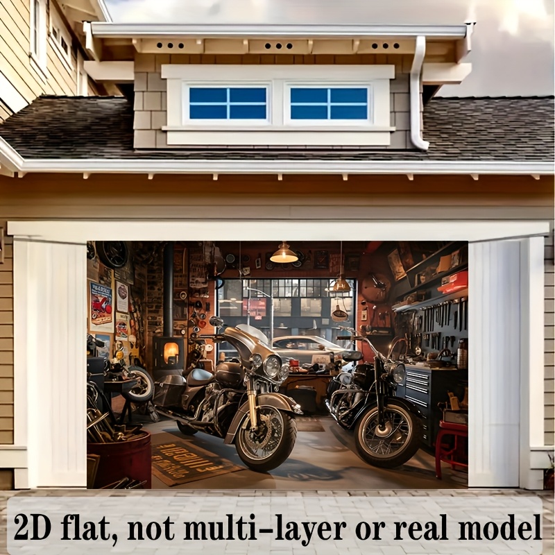 Motorcycle Garage Tapestry Cla - Tools For Motorcycle Workshop บทวิจารณ์และราคา