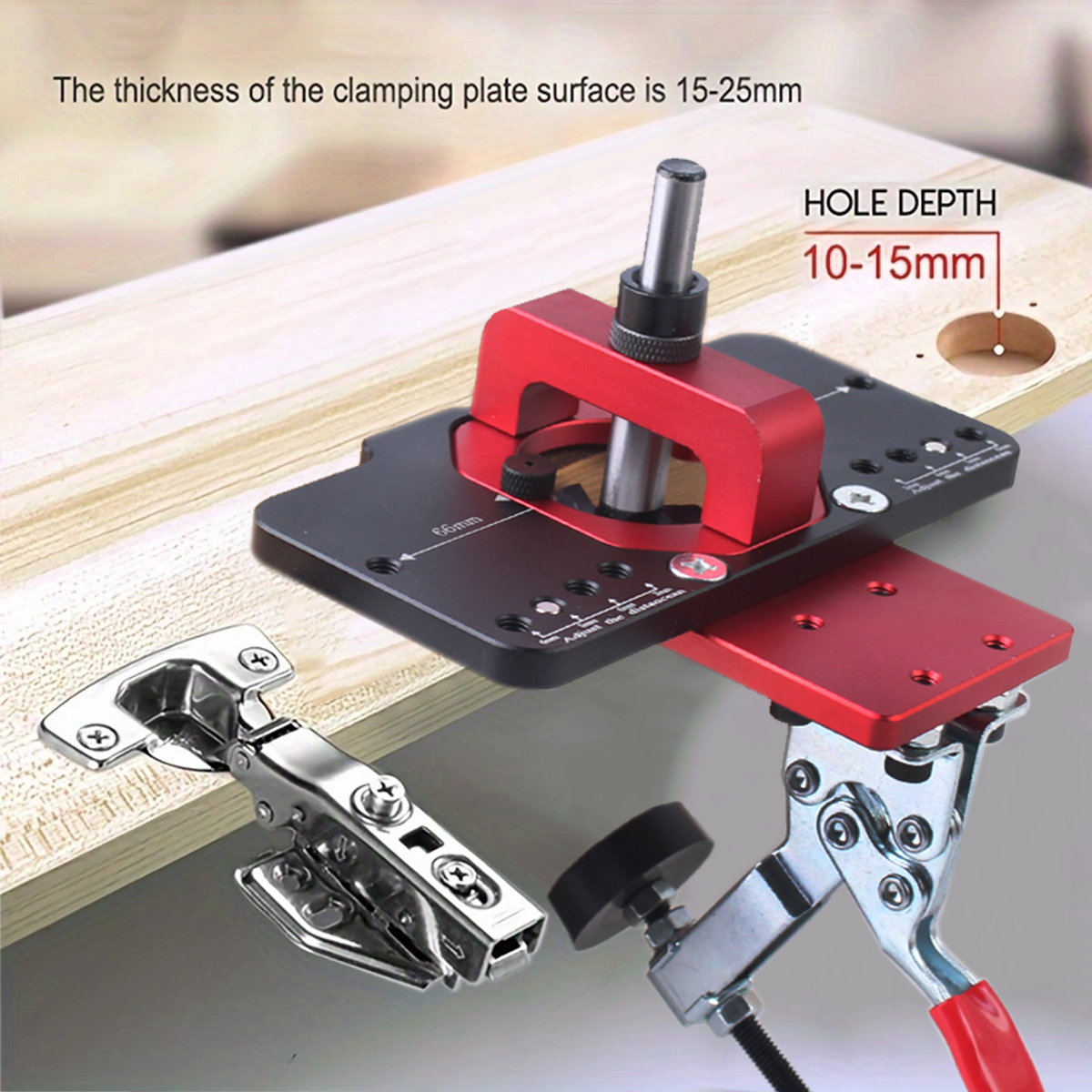 35mm Concealed Door Hinge Jig  - Pocket Hole Jig บทวิจารณ์และราคา