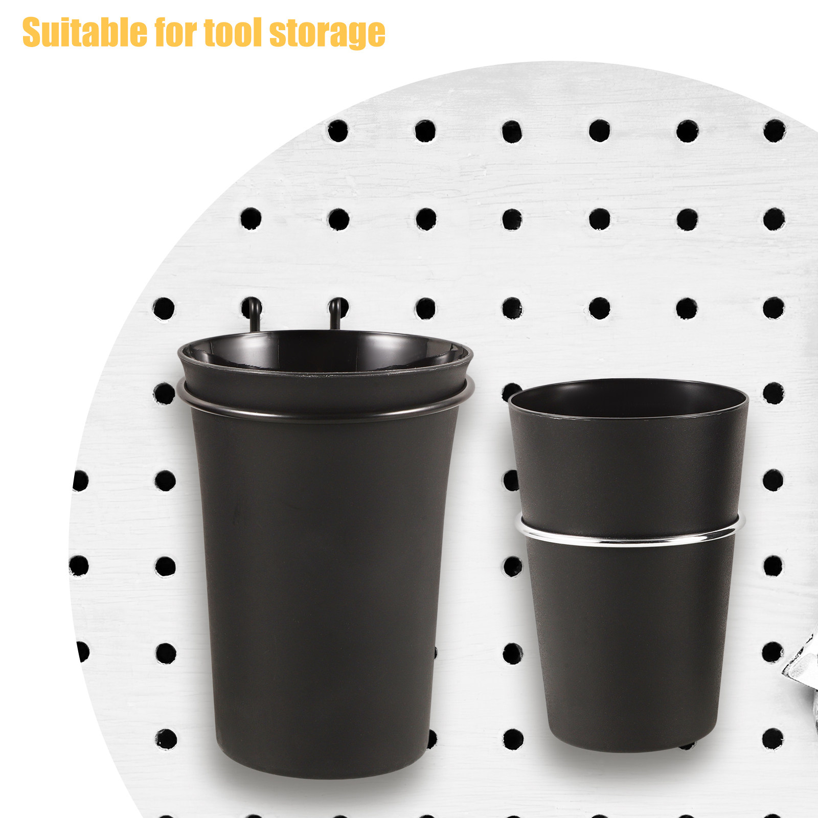 2Pcs Black Pegboard Cup Holder - Workshop Tools Wall บทวิจารณ์และราคา