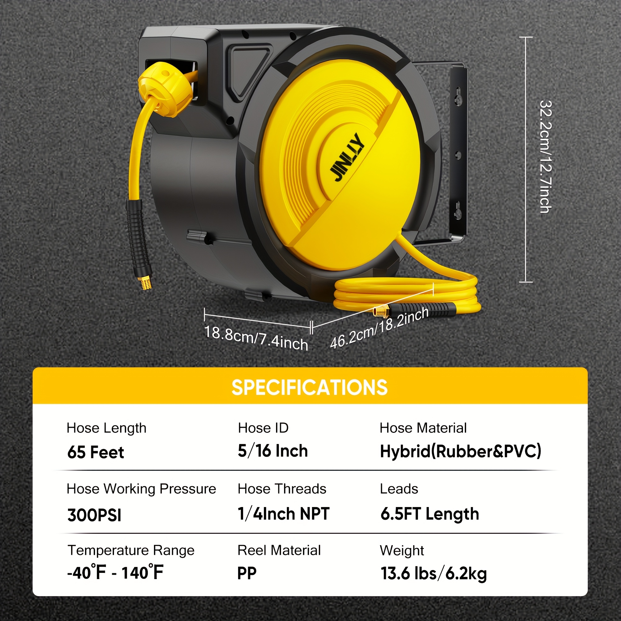 Heavy-Duty Retractable Air Hos - Tools Use In The Workshop บทวิจารณ์และราคา