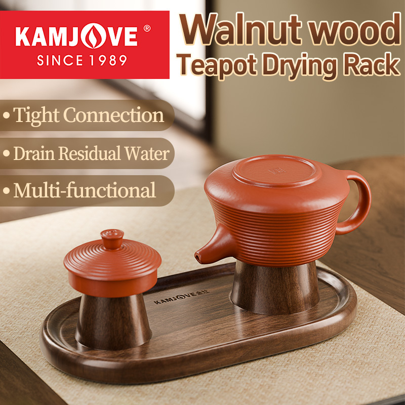 KAMJOVE Teapot Storage Rack,Ku - Chisel Set Wood บทวิจารณ์และราคา