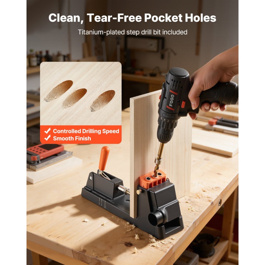Pocket Hole Jig Kit 1/2 to 1-1 - Pocket Hole Jig บทวิจารณ์และราคา