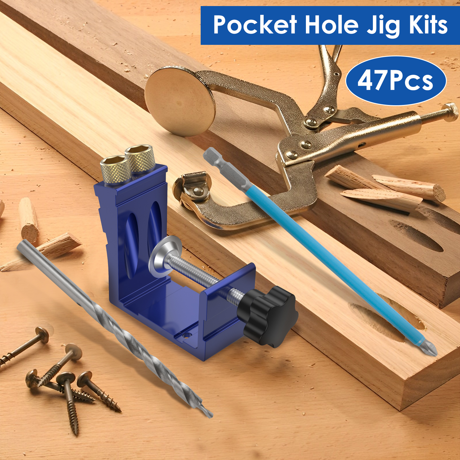 47pcs Oblique Hole Locator Woo - Pocket Hole Jig บทวิจารณ์และราคา
