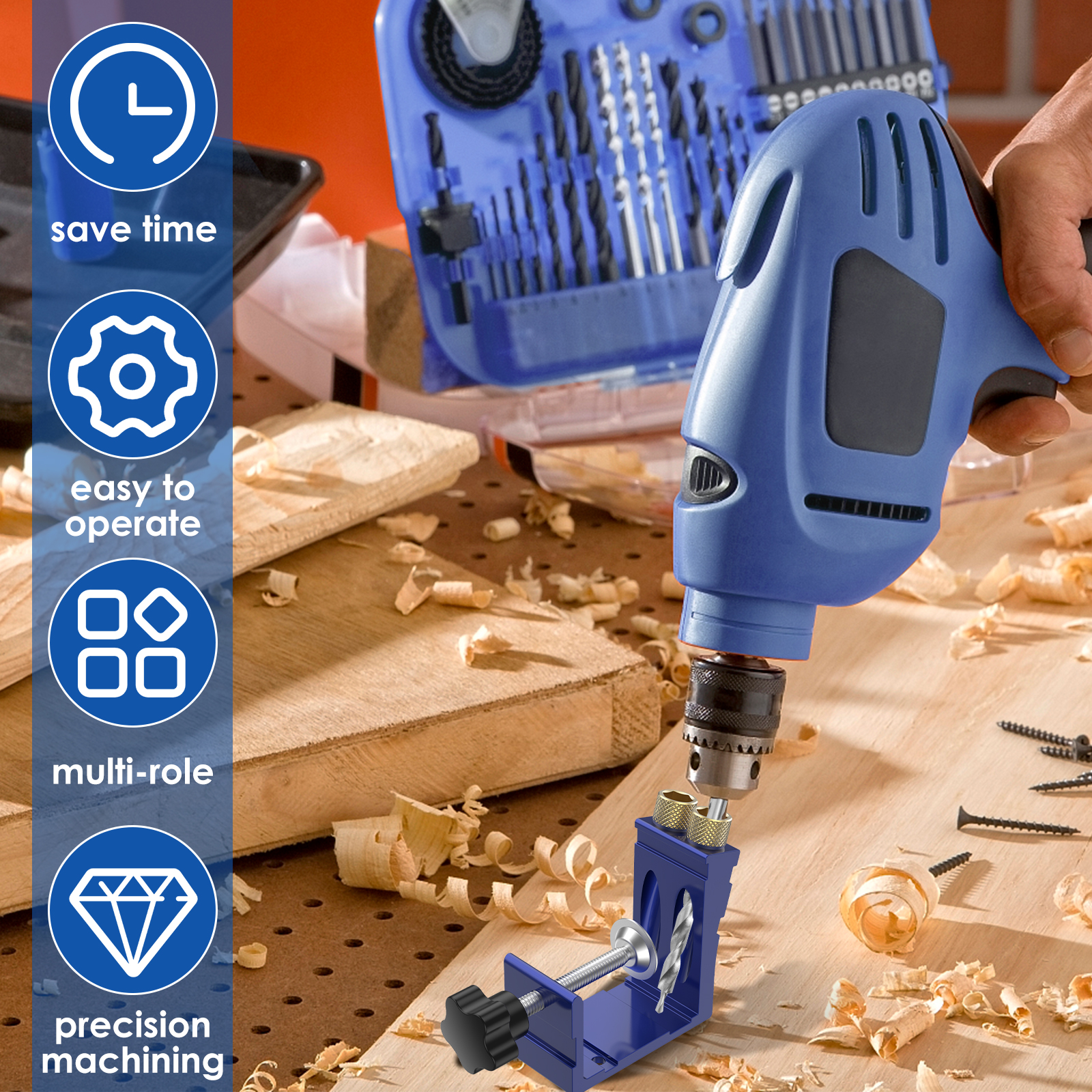47pcs Oblique Hole Locator Woo - Pocket Hole Jig บทวิจารณ์และราคา